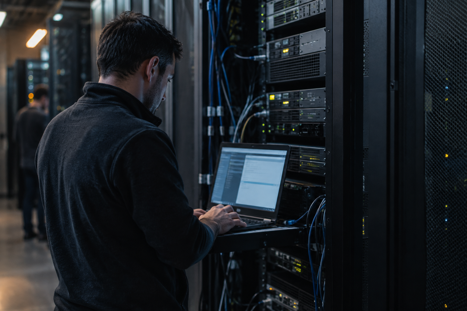 Voice agent server infrastructure powering automated phone support in an enterprise data center